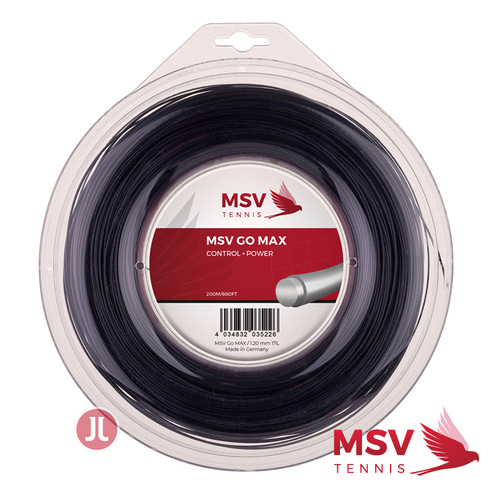 MSV 고맥스 1.20mm/1.25mm 200m 블랙 테니스 스트링